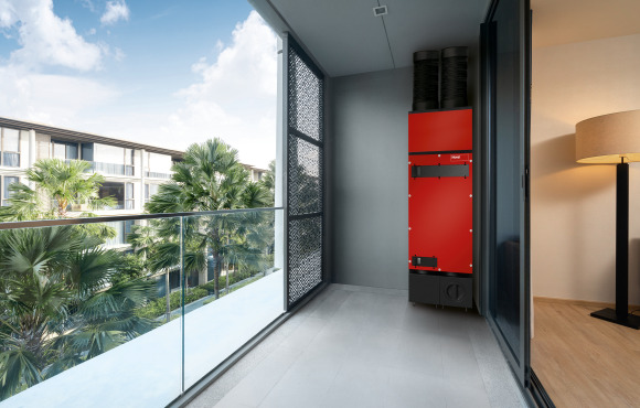 Acquisto di una pompa di calore a sorgente d'aria Installazione del balcone